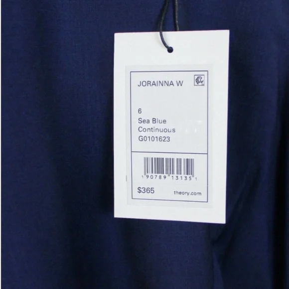 NWT Theory Sleeveless Front Ruching Sheath Dress, Sea Blue - Picture 3 of 15